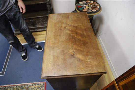 A small George III mahogany chest with brushing slide, W.76cm, D.45cm, H.81cm